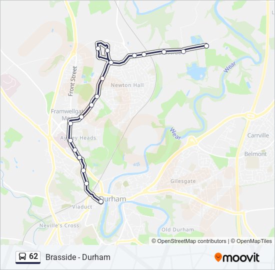 62 Bus Line Map