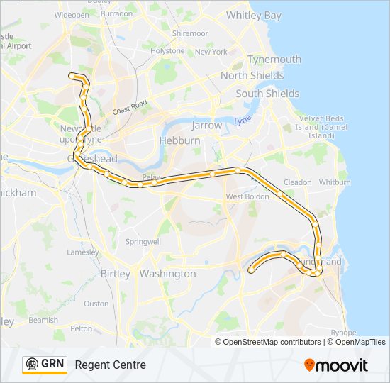 GRN underground Line Map