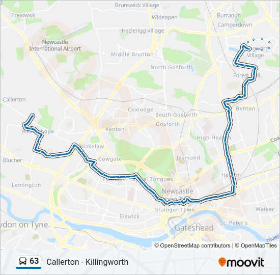 63 Bus Line Map