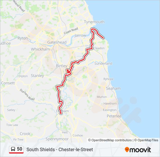 50 Bus Line Map