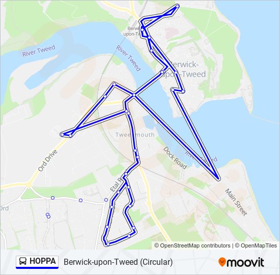 HOPPA bus Line Map