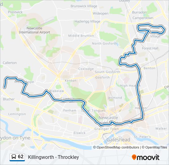 62 Bus Line Map