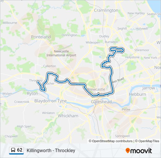 62 Bus Line Map