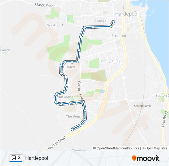 3 bus Line Map