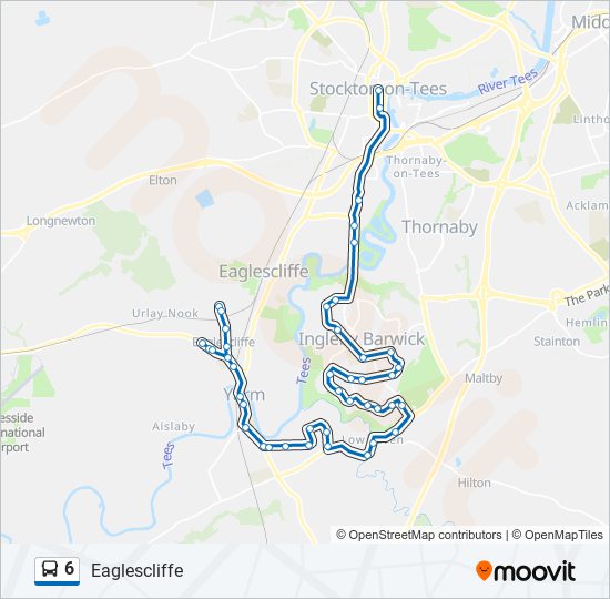 6 bus Line Map