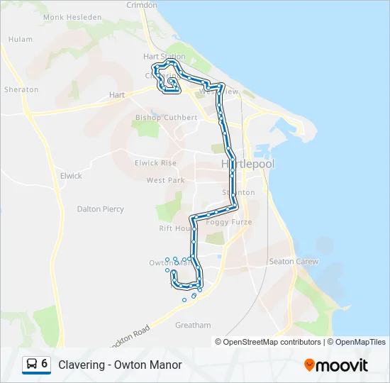 6 Bus Line Map