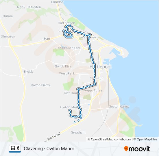 6 Bus Line Map