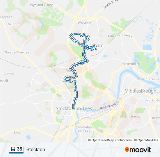35 Bus Line Map
