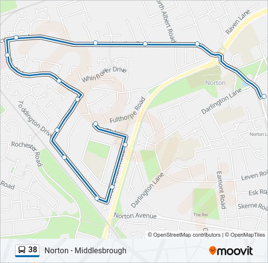 38 Bus Line Map