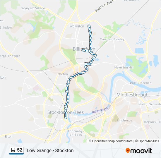 52 Bus Line Map