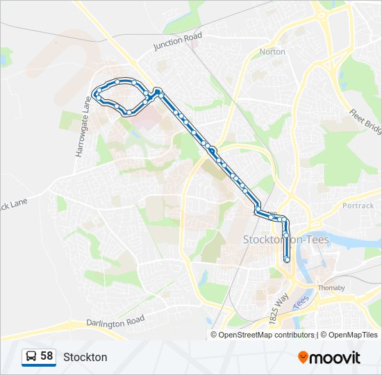 58 Bus Line Map