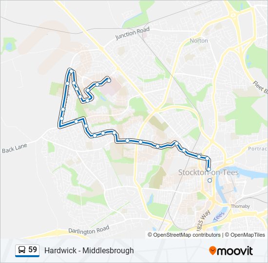 59 bus Line Map