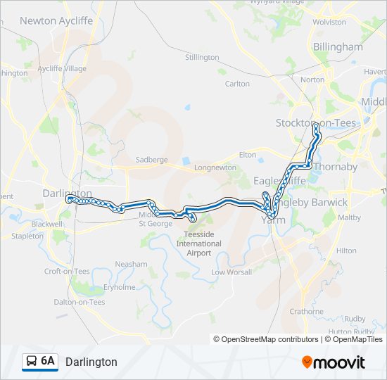 6A bus Line Map