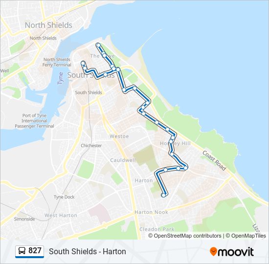 827 Bus Line Map