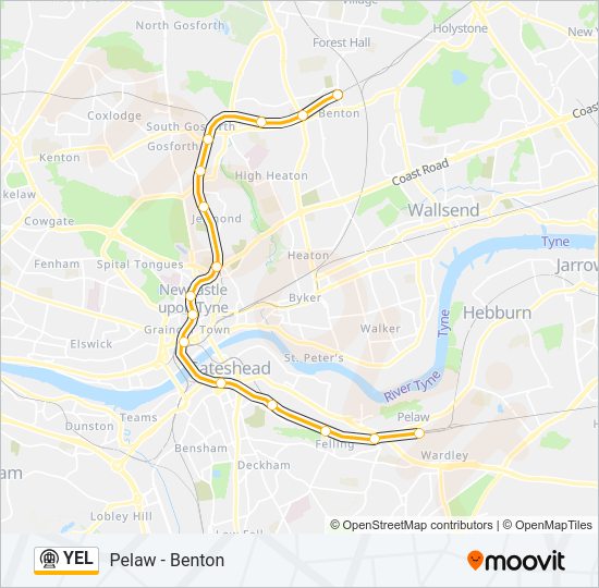 YEL Underground Line Map