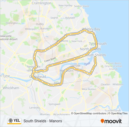 YEL Underground Line Map