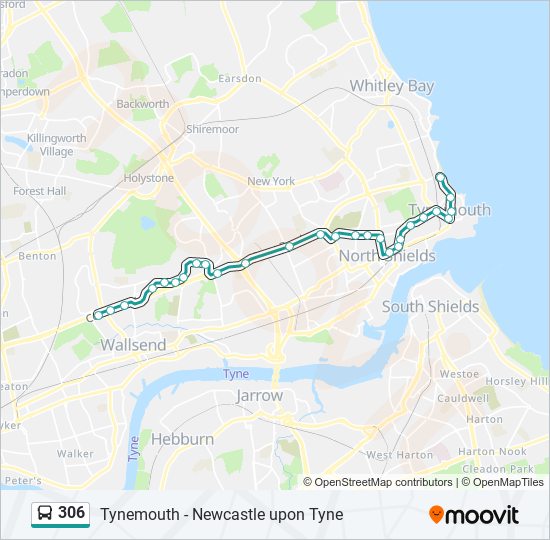 306 Route: Schedules, Stops & Maps - Wallsend (Updated)