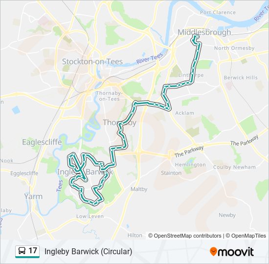 17 bus Line Map