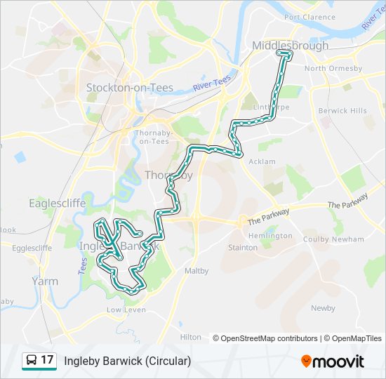 17 Bus Line Map