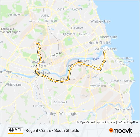 YEL Underground Line Map