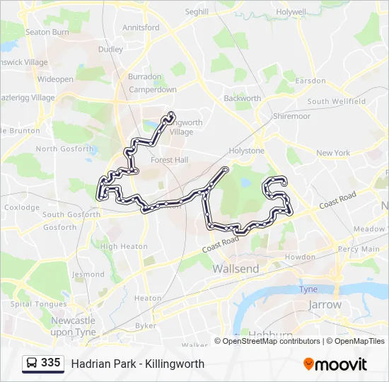 335 Route: Schedules, Stops & Maps - Killingworth (Updated)