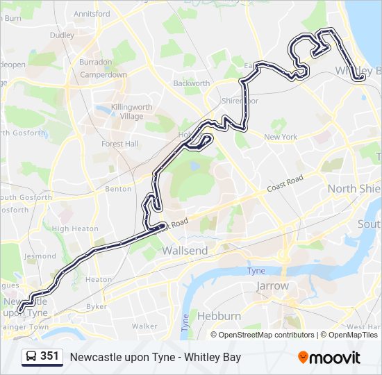 351 Bus Line Map