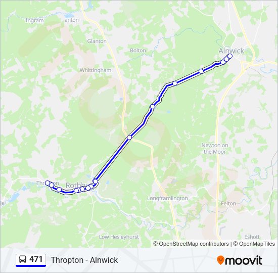 471 Bus Line Map
