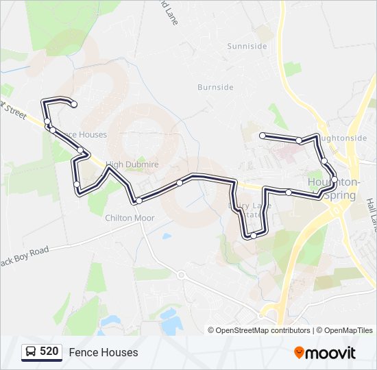 520 Bus Line Map