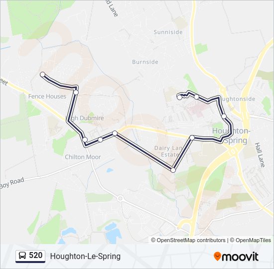 520 Bus Line Map