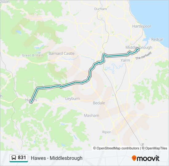 831 Bus Line Map