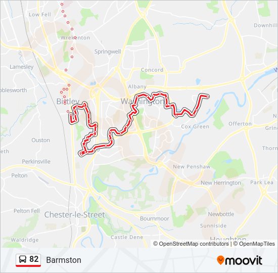 82 Bus Line Map
