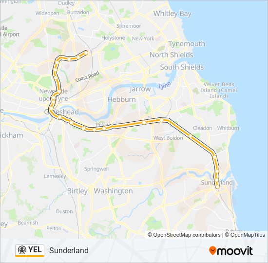 YEL Underground Line Map