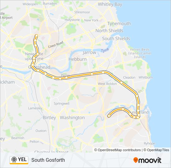 YEL Underground Line Map