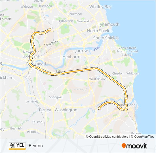 YEL Underground Line Map