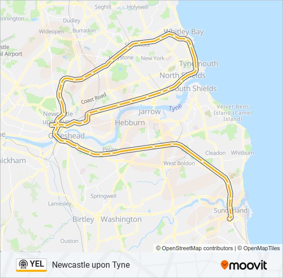 YEL Underground Line Map