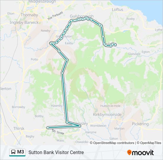 M3 Bus Line Map