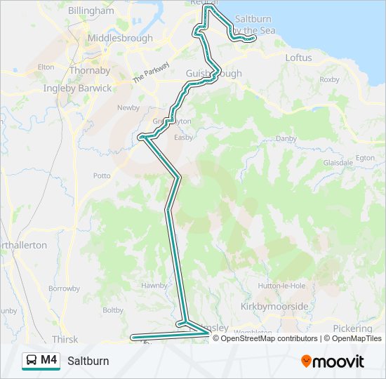 M4 Bus Line Map