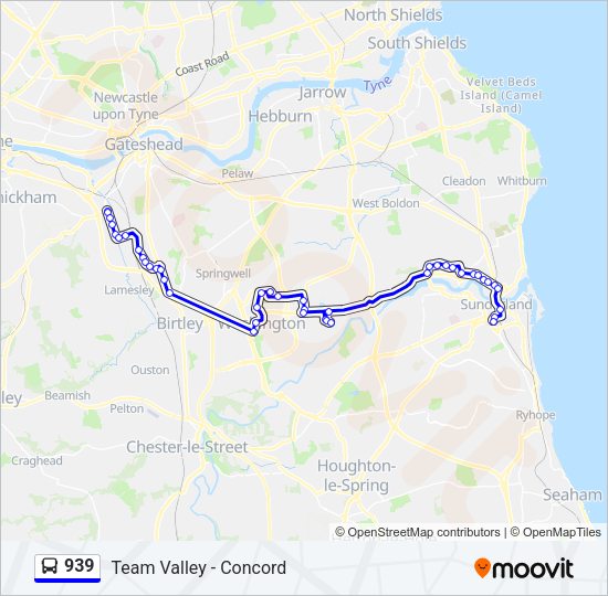 939 Bus Line Map