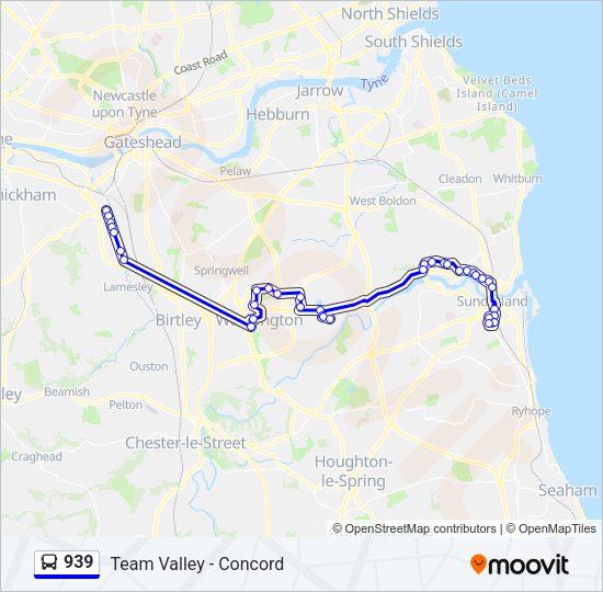 939 Bus Line Map