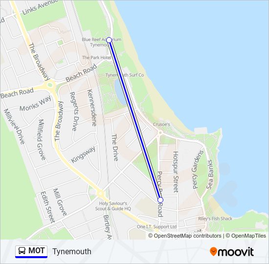 mot Route: Schedules, Stops & Maps - Tynemouth (Updated)