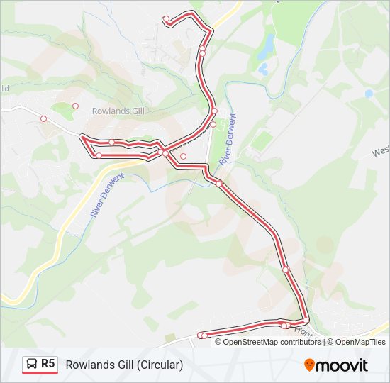 R5 Bus Line Map