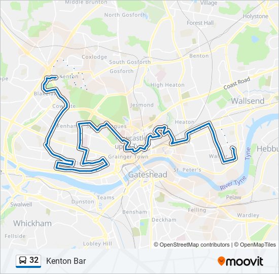 32 Bus Line Map