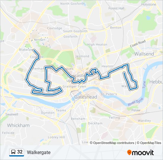 32 Bus Line Map