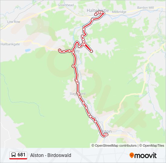 681 Bus Line Map