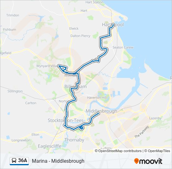 36A Bus Line Map