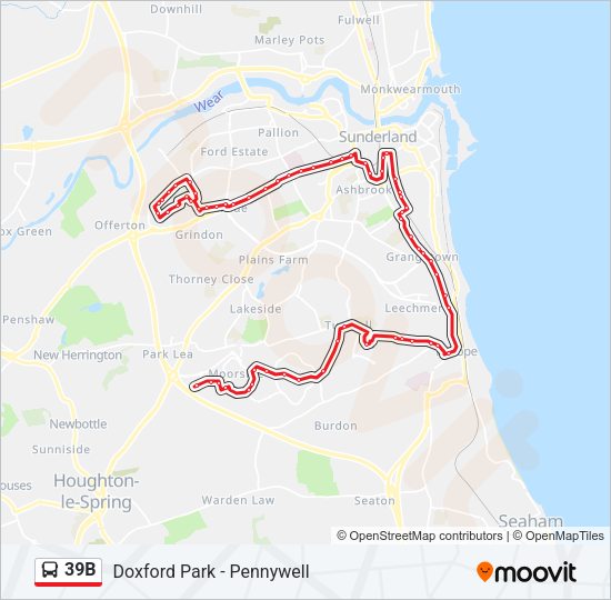 39B Bus Line Map