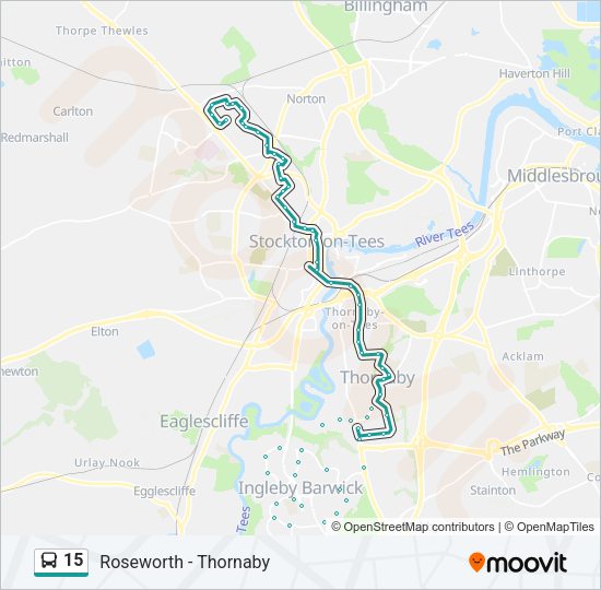 15 Bus Line Map