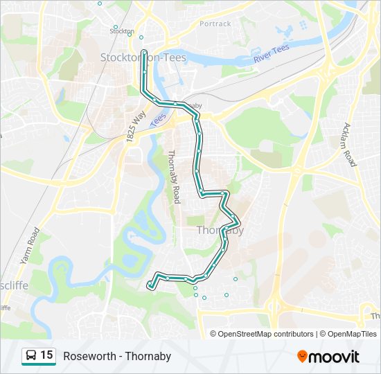 15 Bus Line Map