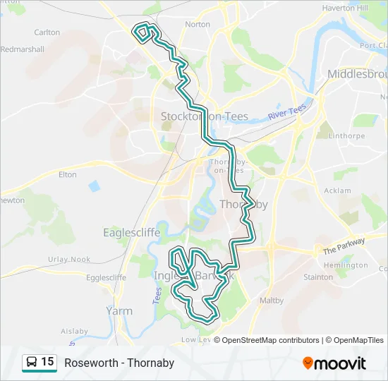 15 Bus Line Map