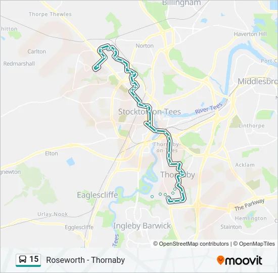 15 Bus Line Map